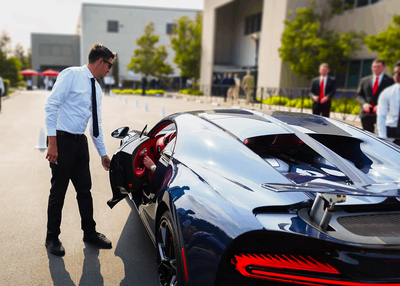 Valet parking service at a busy restaurant